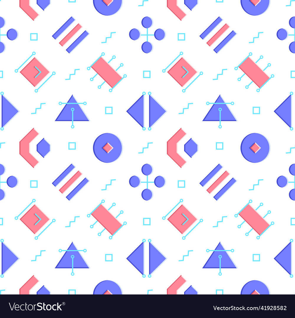 Colorful convex shapes seamless pattern design