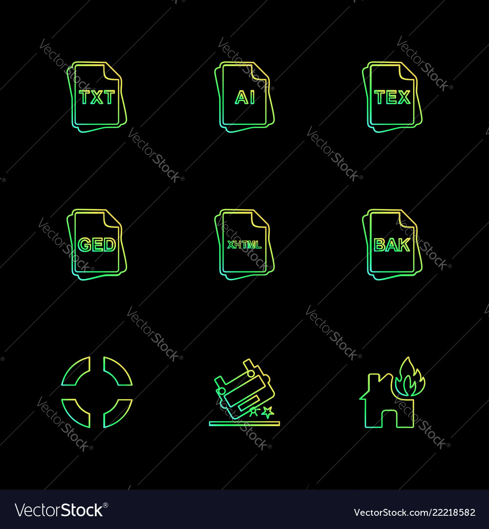 File type files documents eps icons set