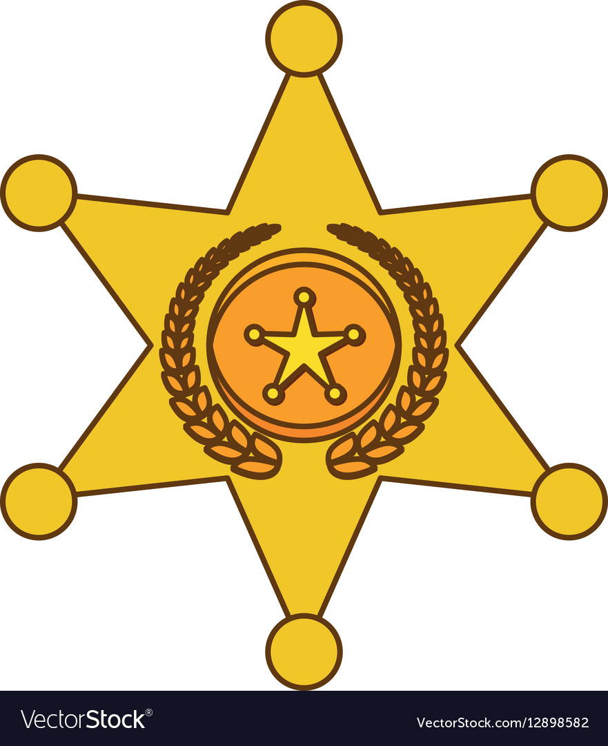 Gold police bradge icon design