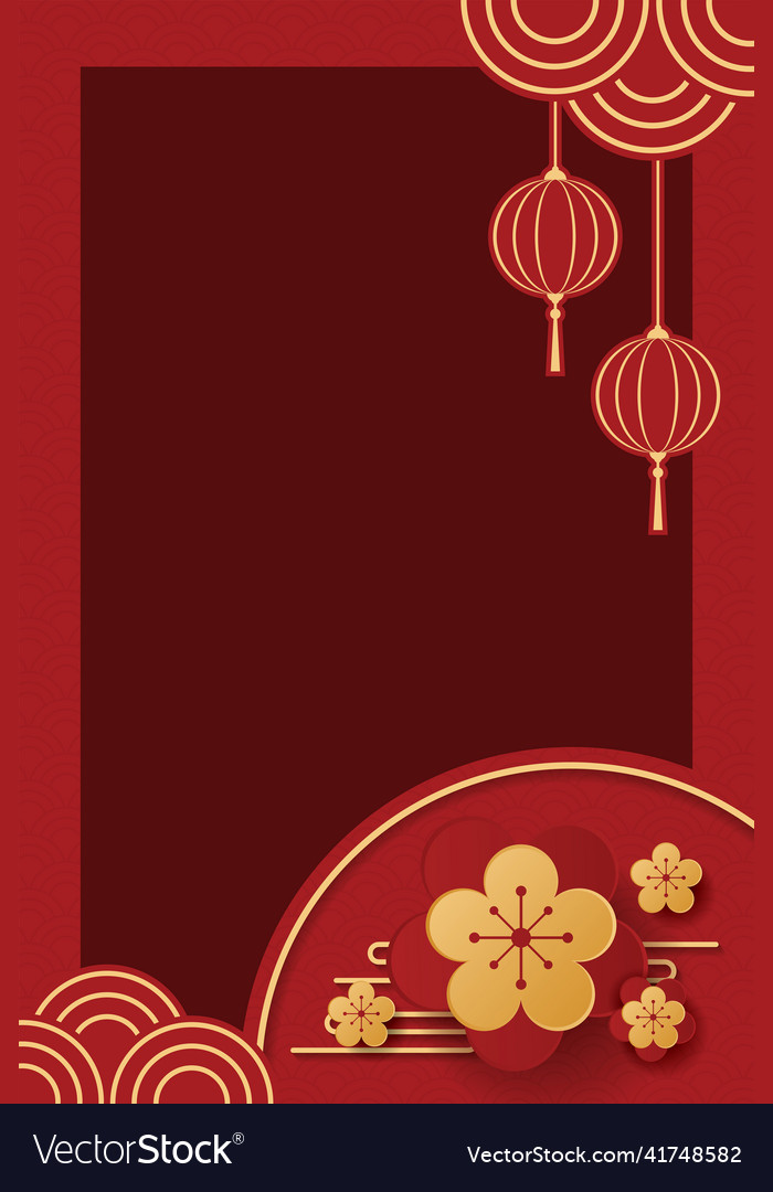 Frohes neues Jahr Konzept chinesischer Rahmen Design vector image Frohes neues Jahr Konzept chinesischer Rahmen Design