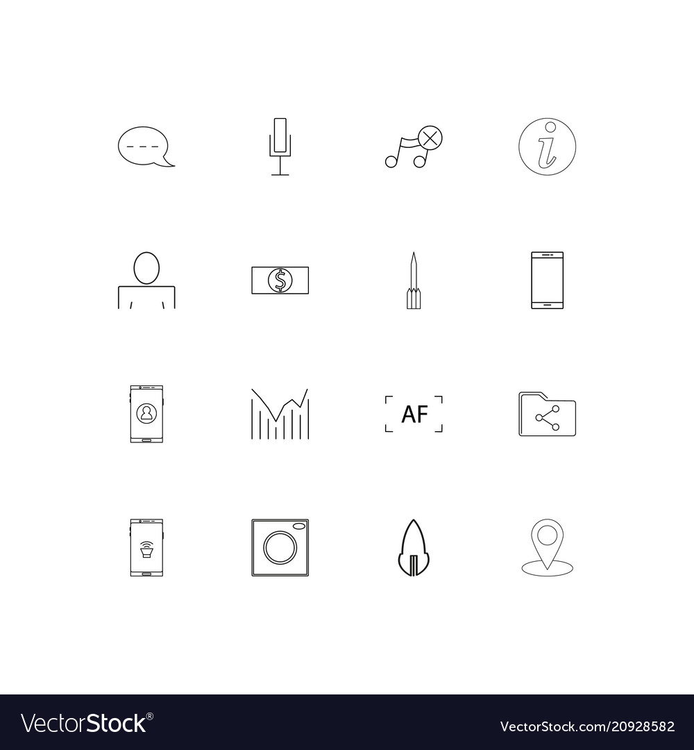Internet of things linear thin icons set outlined