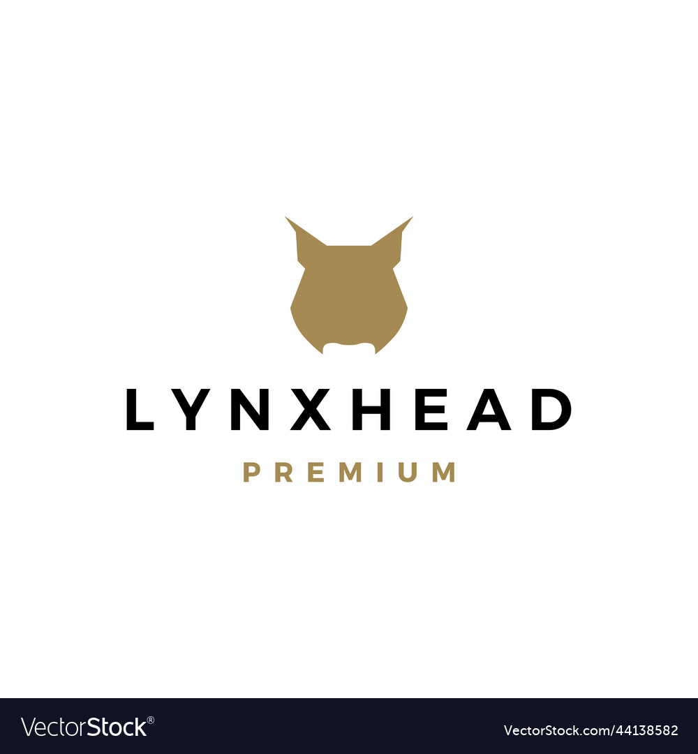 Lynx head gold logo icon download