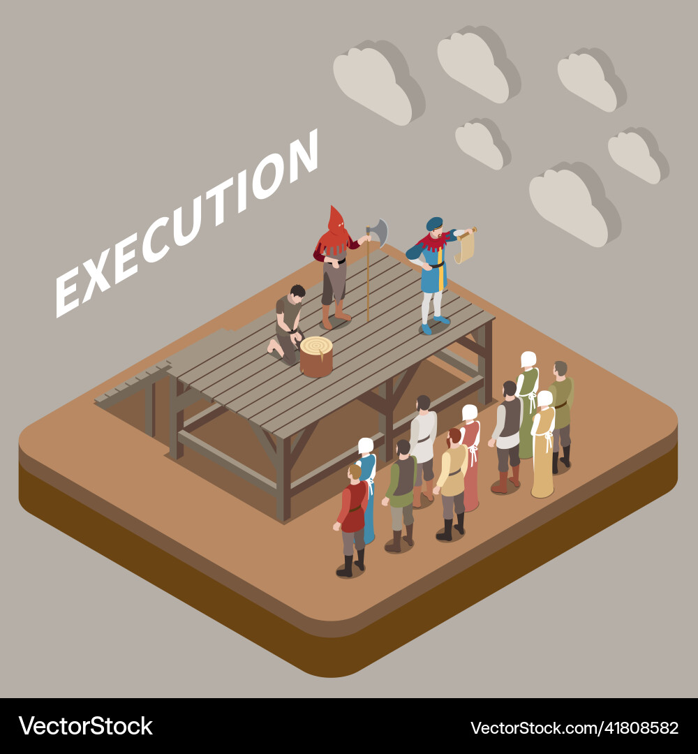 Medieval isometric concept Royalty Free Vector Image