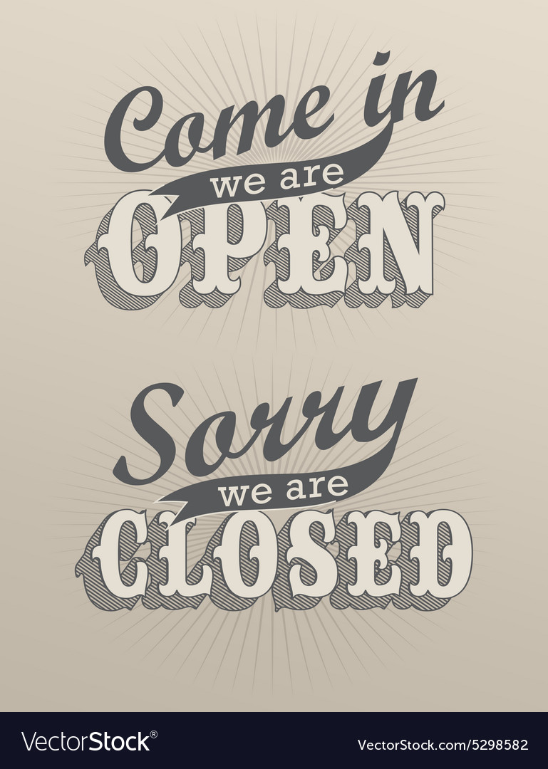 Retro open and closed