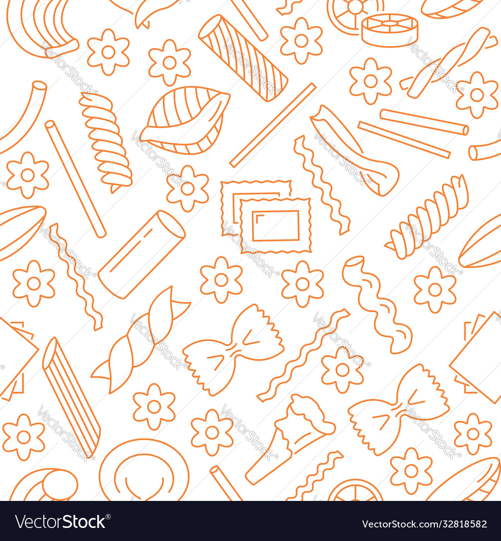 Seamless pattern with different types italian