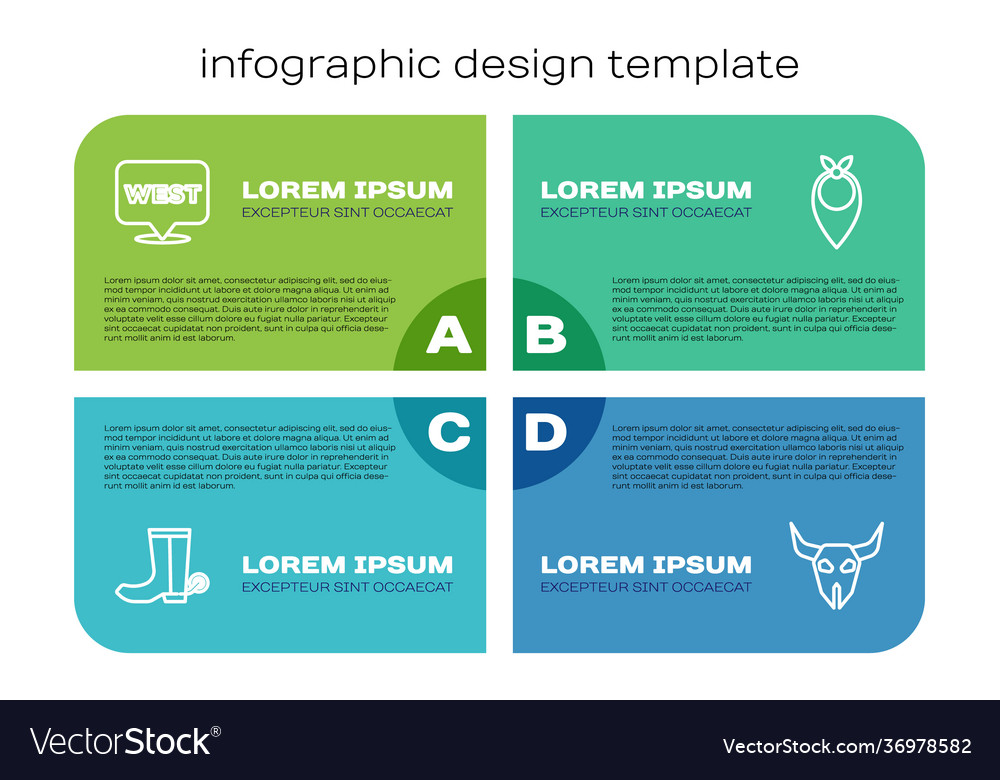 Set line cowboy boot pointer to wild west vector image Set line cowboy boot pointer to wild west