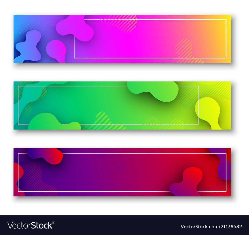 Three colorful banners with abstract pattern vector image Three colorful banners with abstract pattern