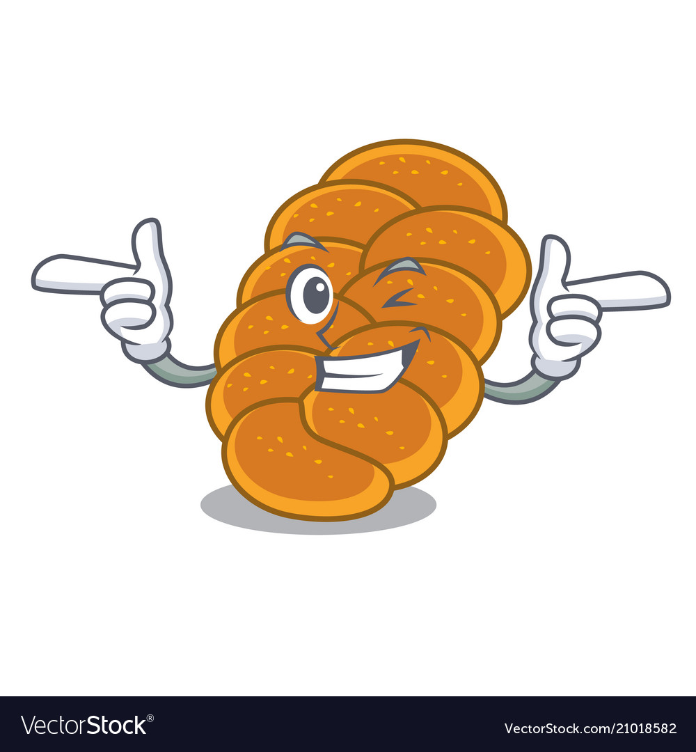 Wink challah character cartoon style