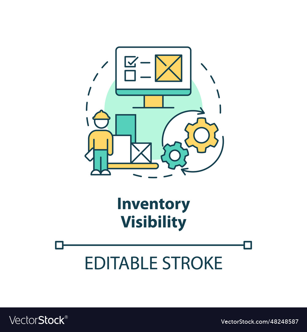 2d customizable inventory visibility thin linear Vector Image 2d customizable inventory visibility thin linear