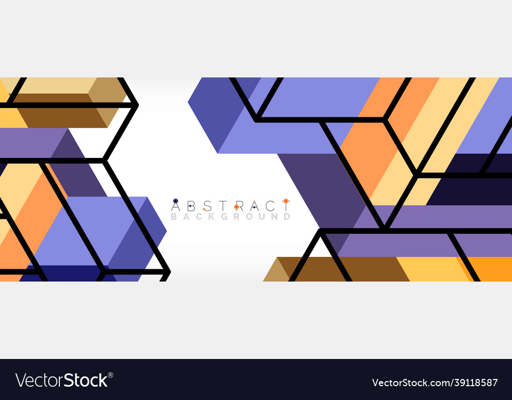 Abstract background 3d cubes cubic elements vector image Abstract background 3d cubes cubic elements