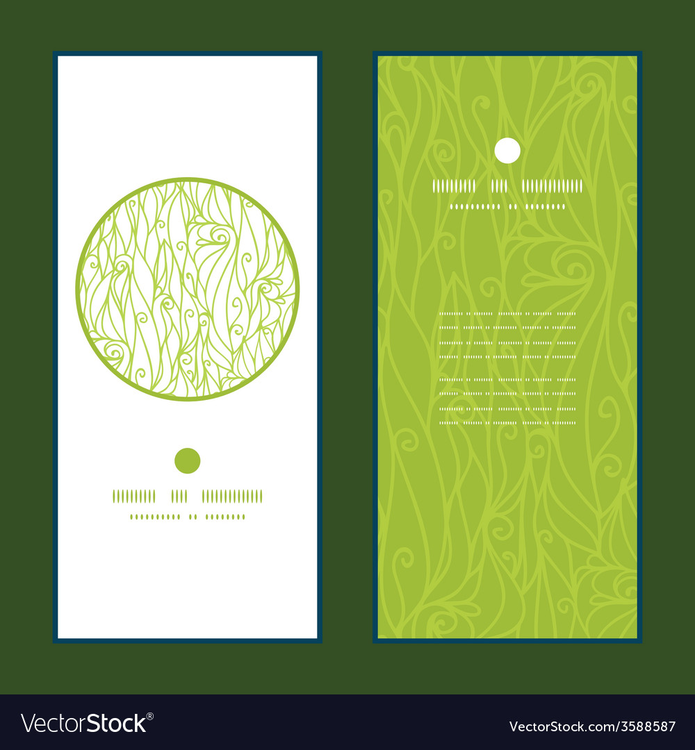 Abstract swirls texture vertical round frame