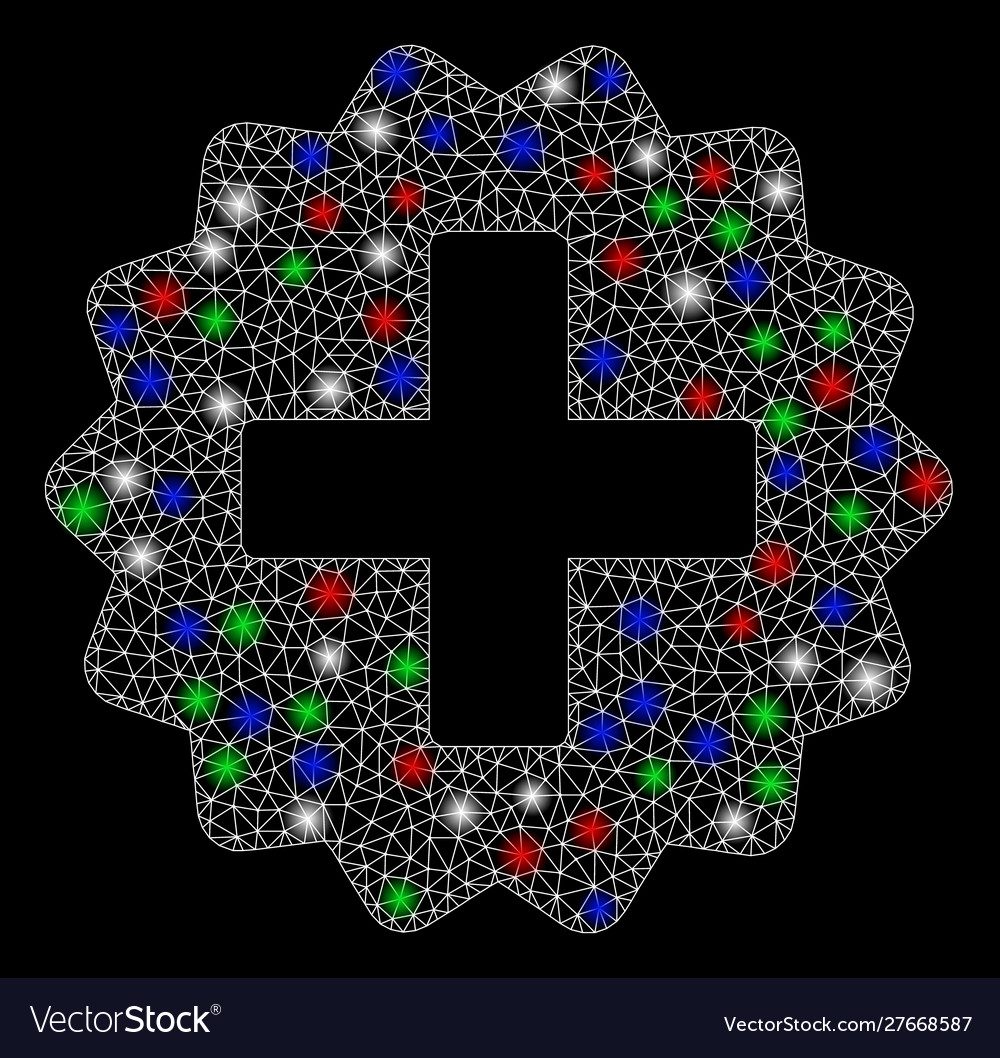 Helles Netz-Netzwerk neu mit Flash-Spots vector image Helles Netz-Netzwerk neu mit Flash-Spots