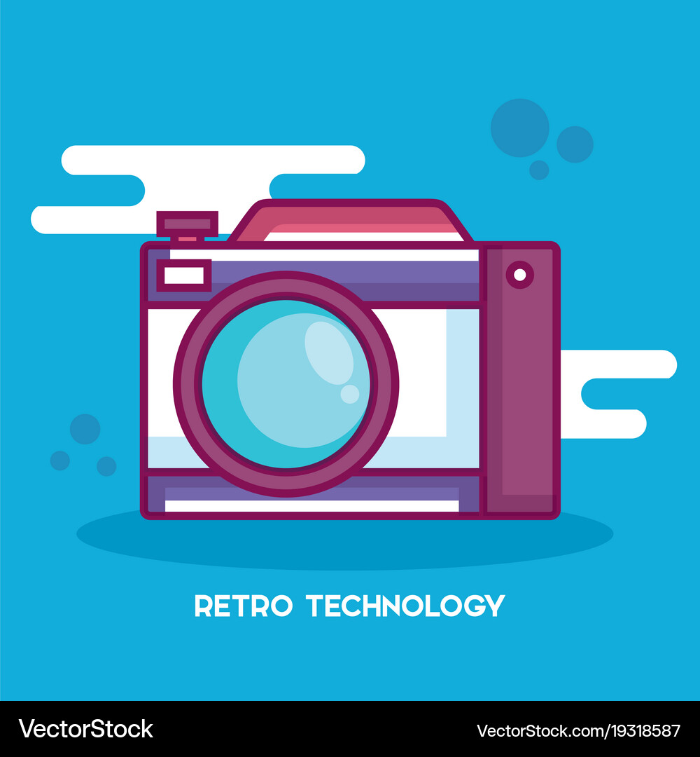 Camera retro technology icon Royalty Free Vector Image