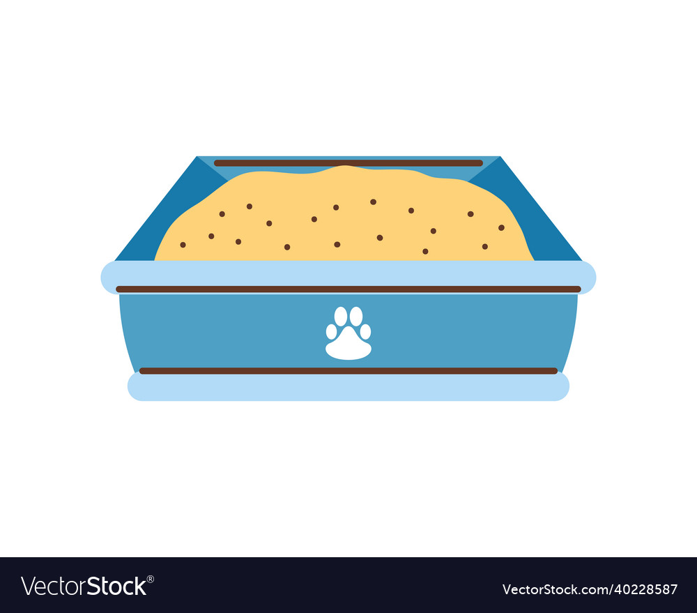 Cat sand box Royalty Free Vector Image - VectorStock