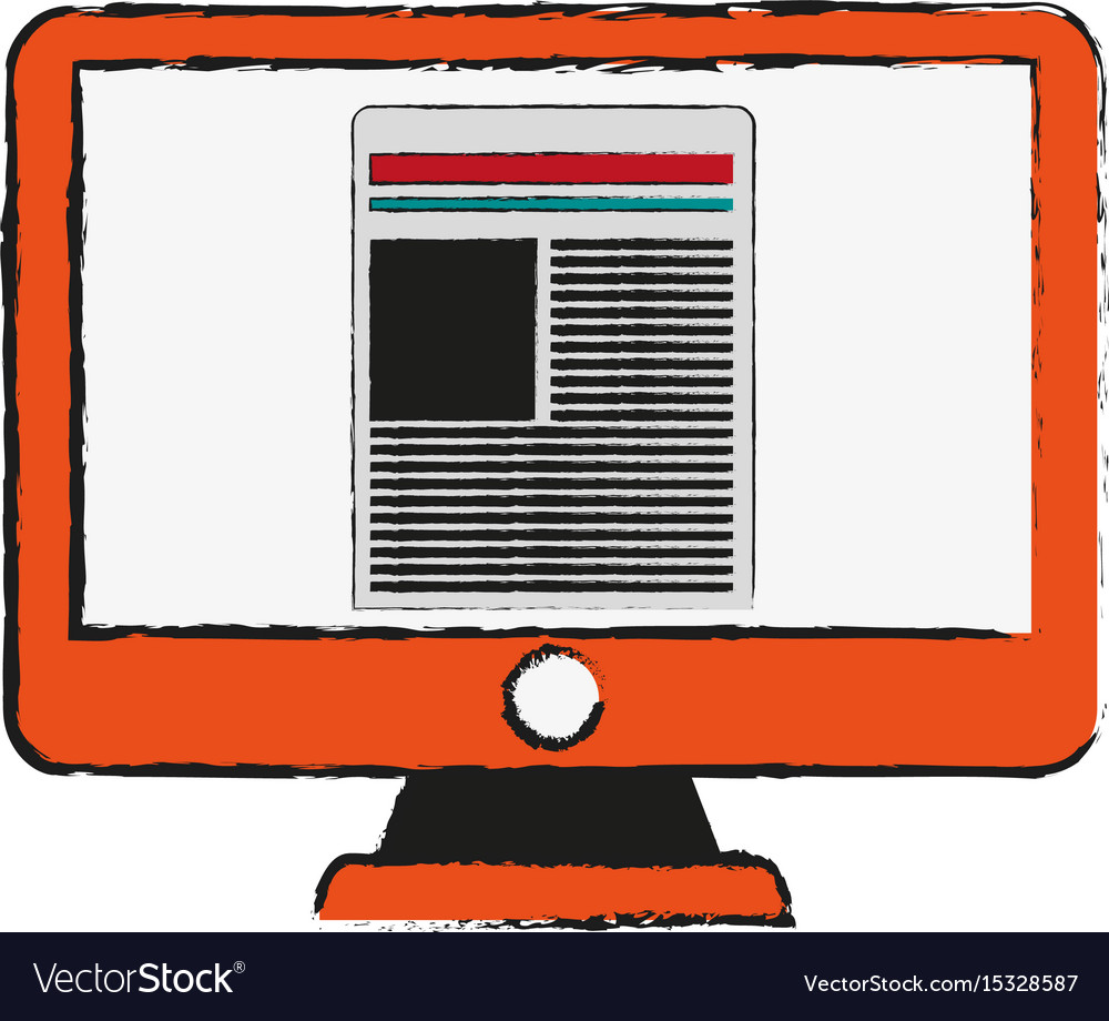 Document on computer screen icon image