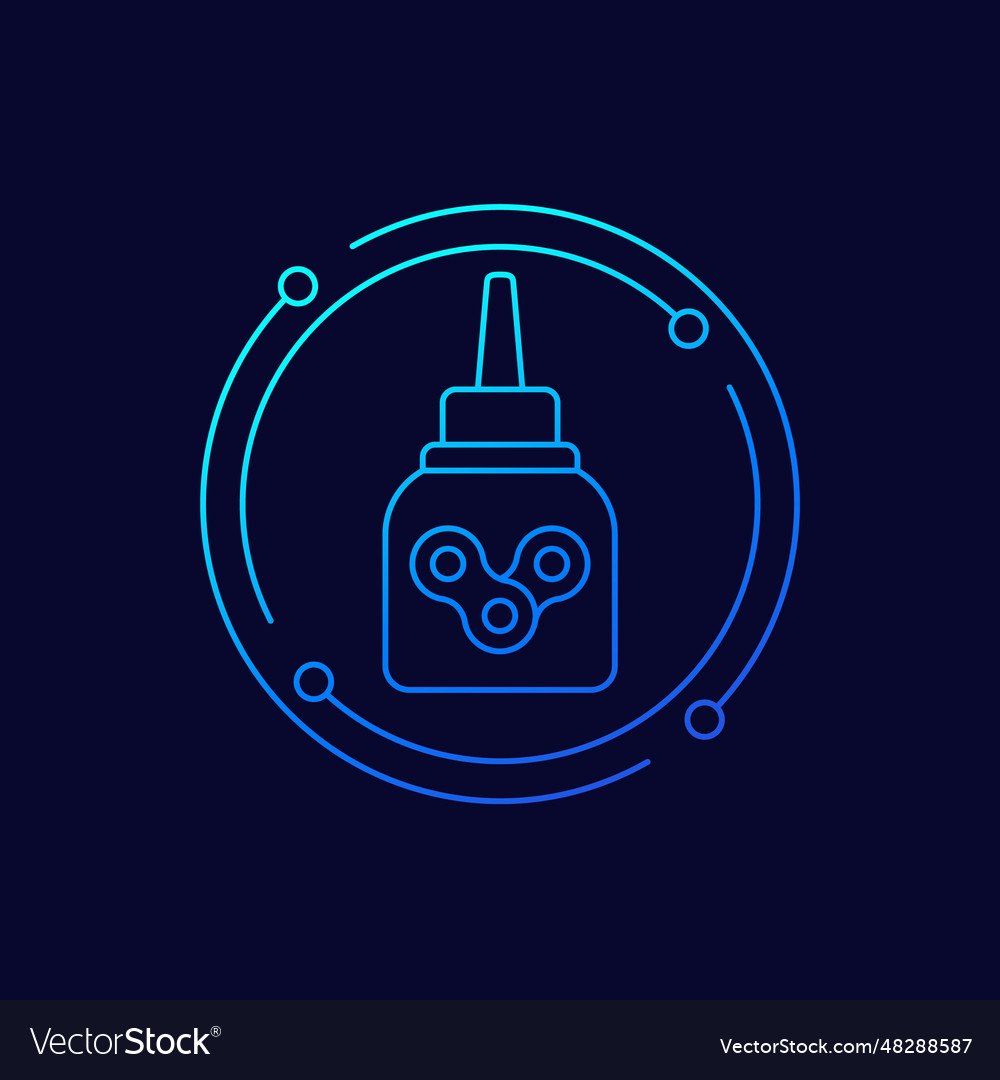 Lubricant oiler icon linear design