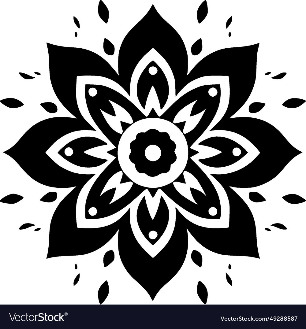 Mandala - minimalist and simple silhouette