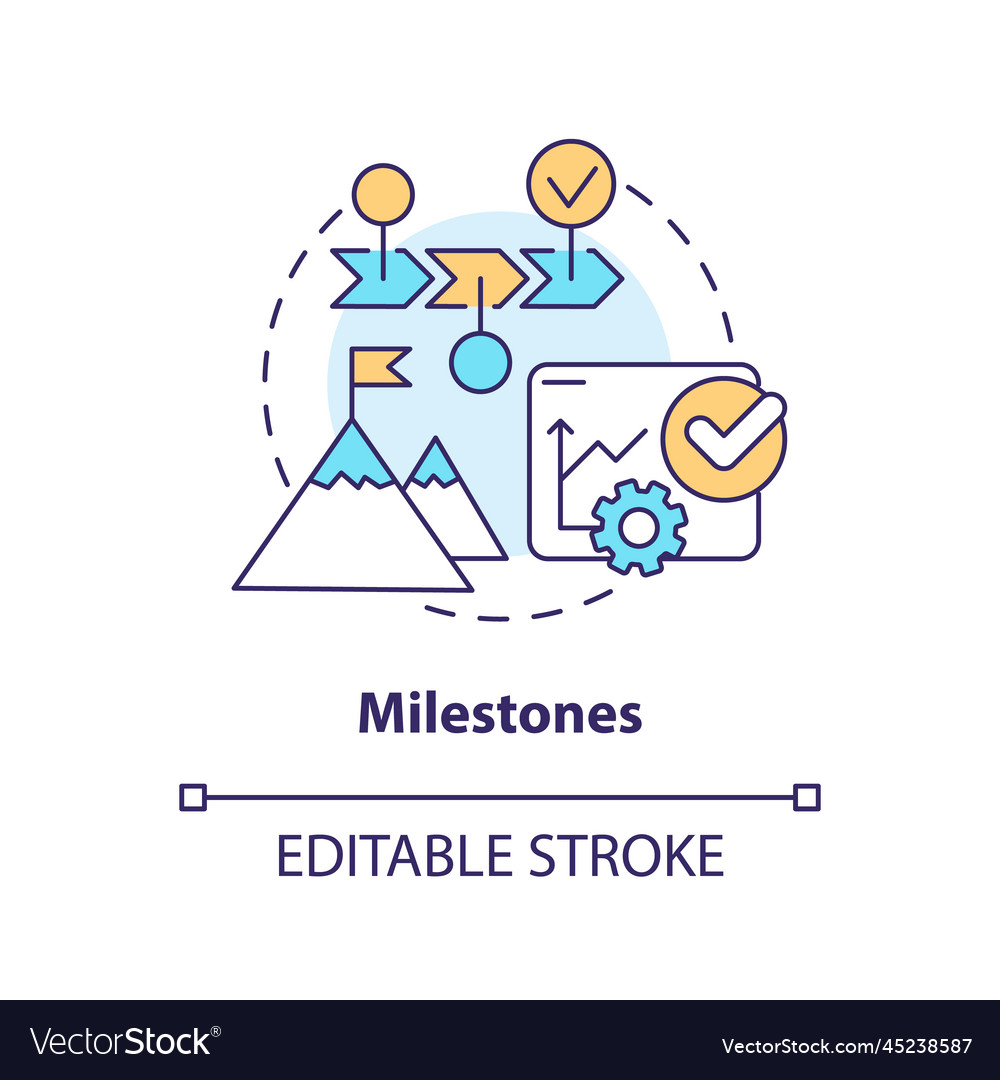 Milestones concept icon Royalty Free Vector Image