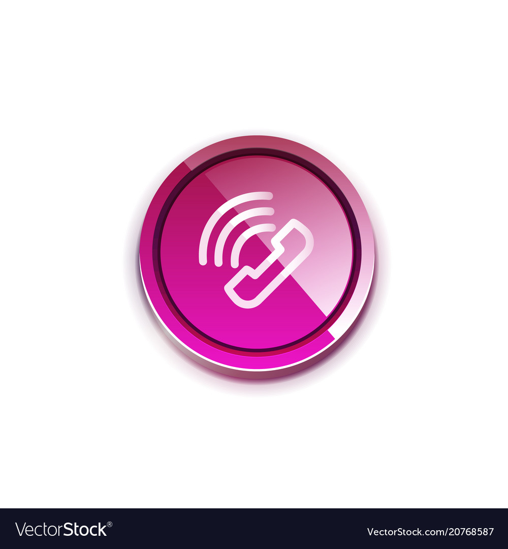 Phone support web button vector image Phone support web button