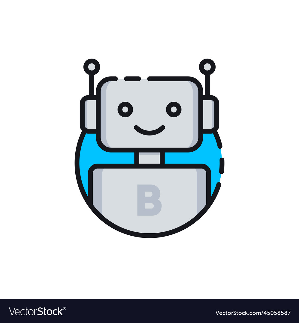 Robot line style icon Vector Image Robot line style icon