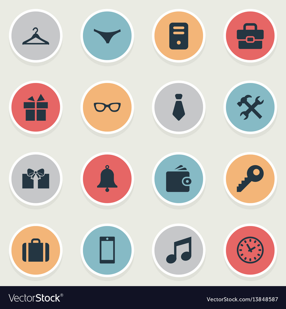 Set of simple icons element