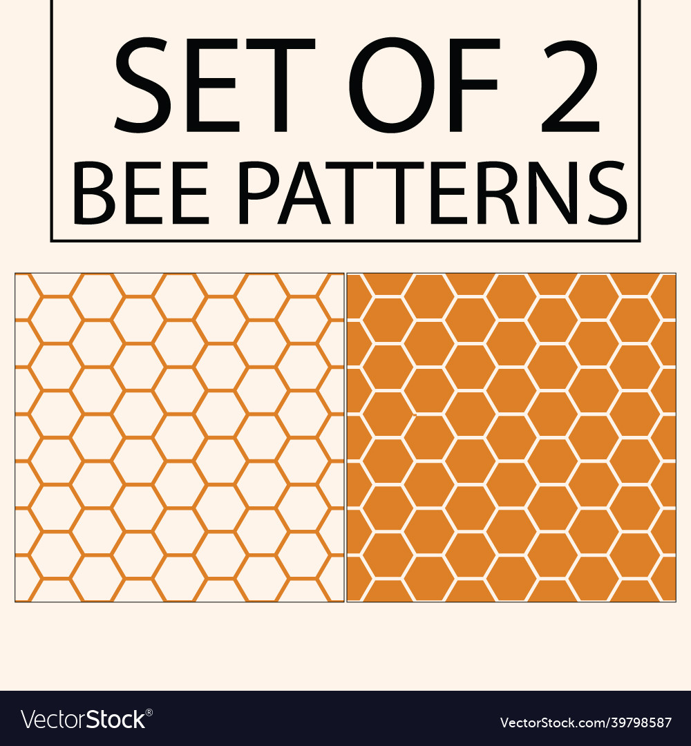 Set of two beautiful bee patterns