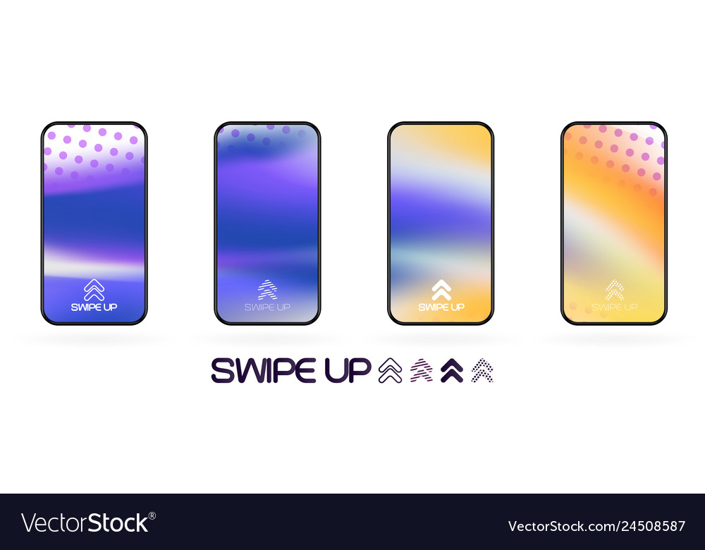 Swipe up template with abstract backdrop vector image Swipe up template with abstract backdrop