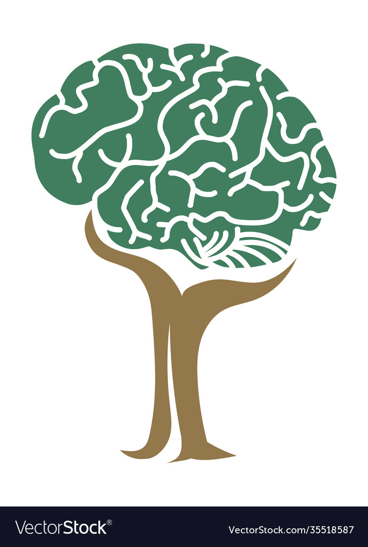 Tree Brain Concept Stock Royalty Free Vector Image