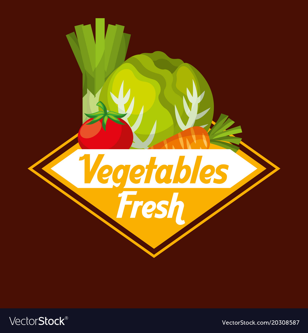 Vegetables fresh food Royalty Free Vector Image