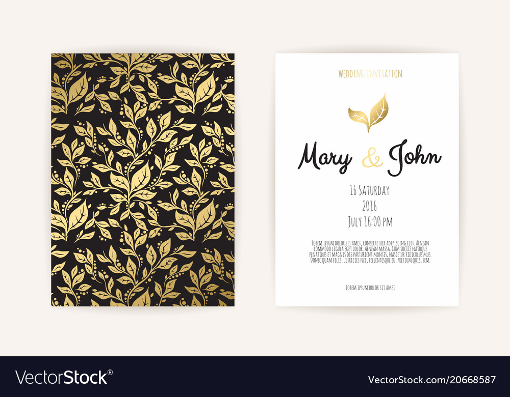 vintage wedding invitation templates cover design vector image on vectorstock vintage wedding invitation templates