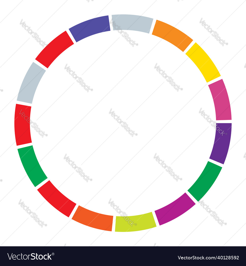 16 part section segmented circle abstract dashed
