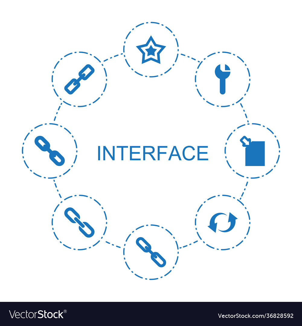 8 interface icons Royalty Free Vector Image - VectorStock