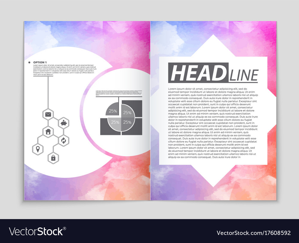 Abstract layout background set for art