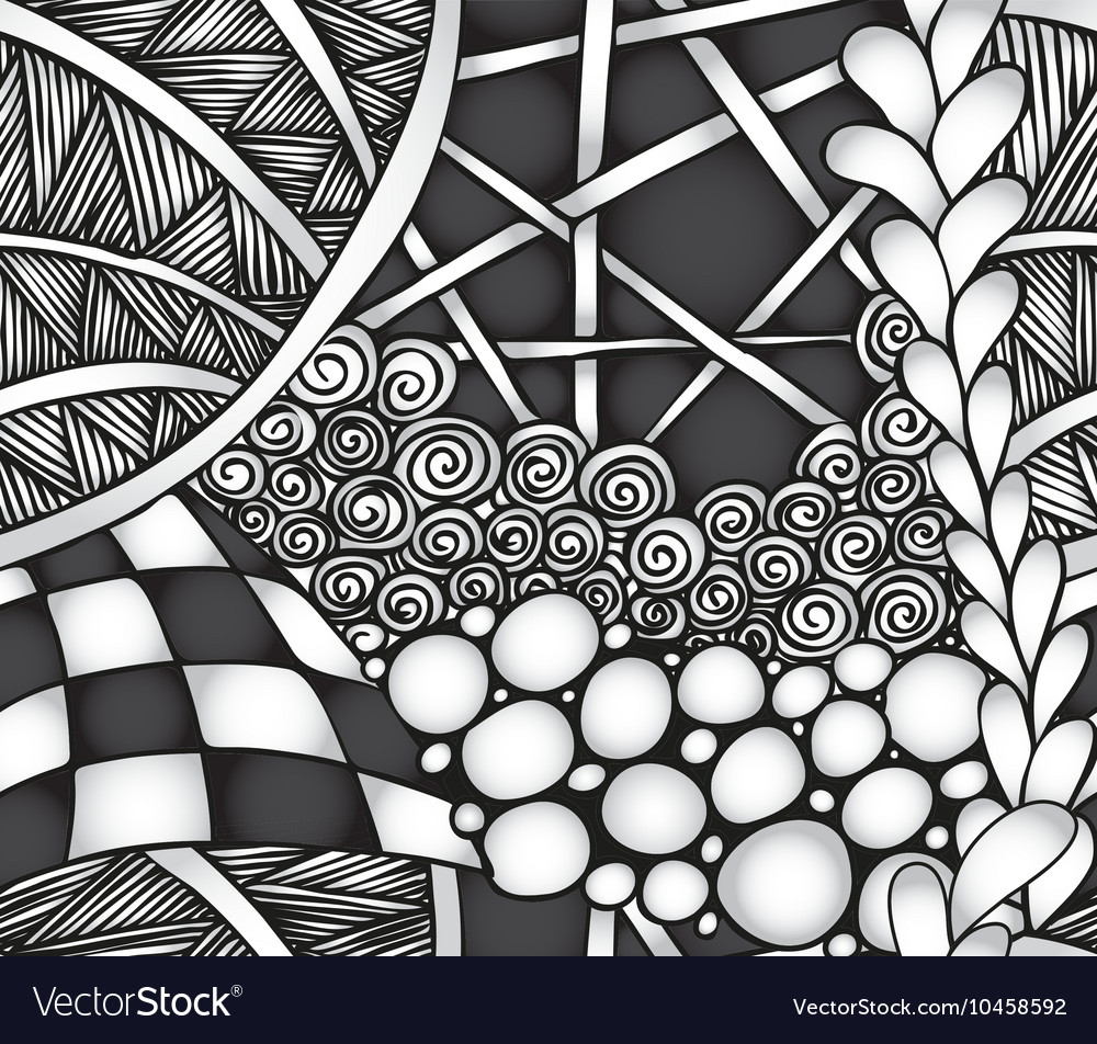 Abstract monochrome entangle seamless pattern