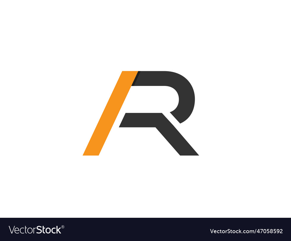 Ar letter logo design a r