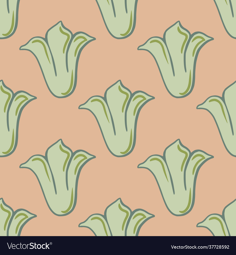 Bloom nature seamless pattern with abstract style vector image Bloom nature seamless pattern with abstract style