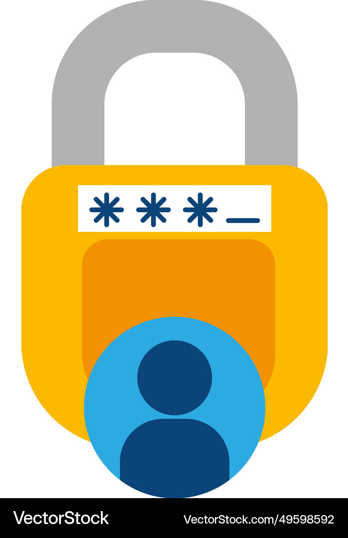 Data security with padlock Royalty Free Vector Image