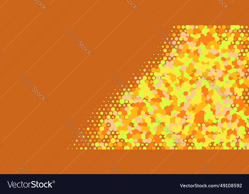 Geometric multi size hexagon with color