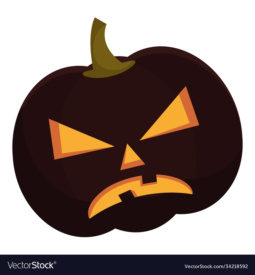 Isolated pumpkin black icon