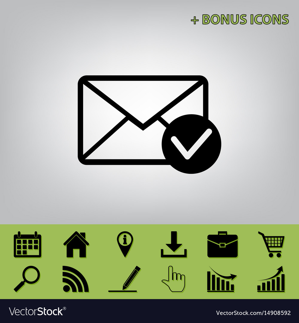 Mail sign with allow mark
