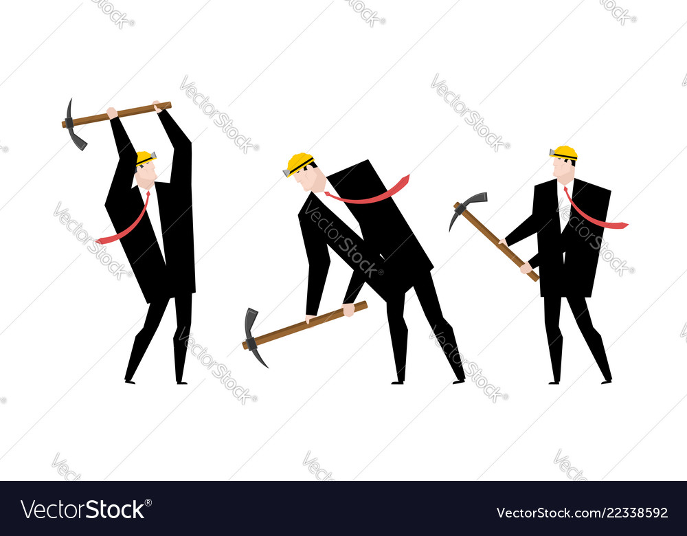 Mining bitcoin set minir extraction crypto Vector Image Mining bitcoin set minir extraction crypto