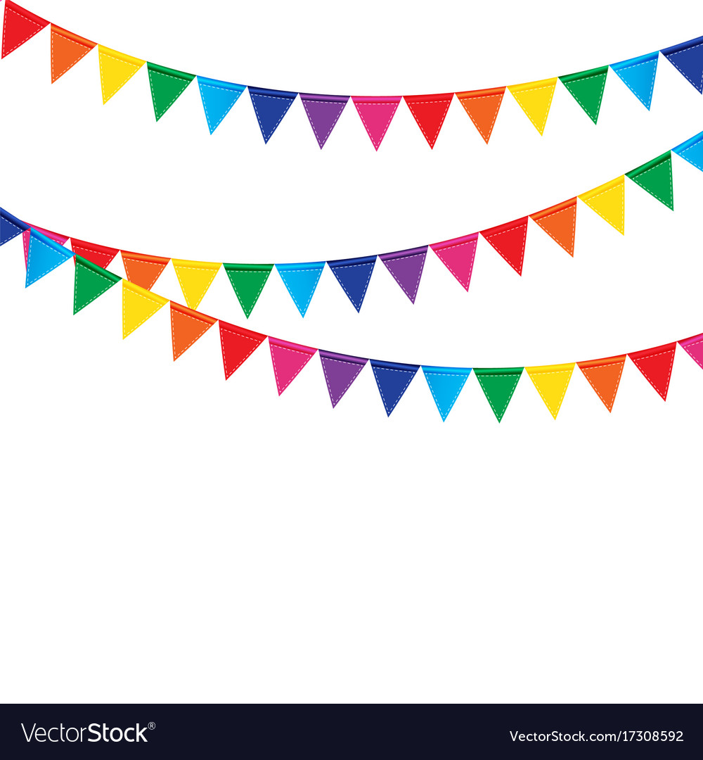 Party background with flags Royalty Free Vector Image