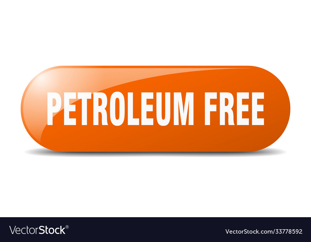 Petroleum free button sticker banner rounded