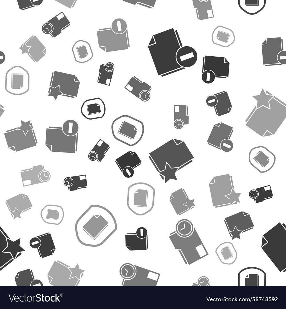 Set document with minus folder vector image Set document with minus folder
