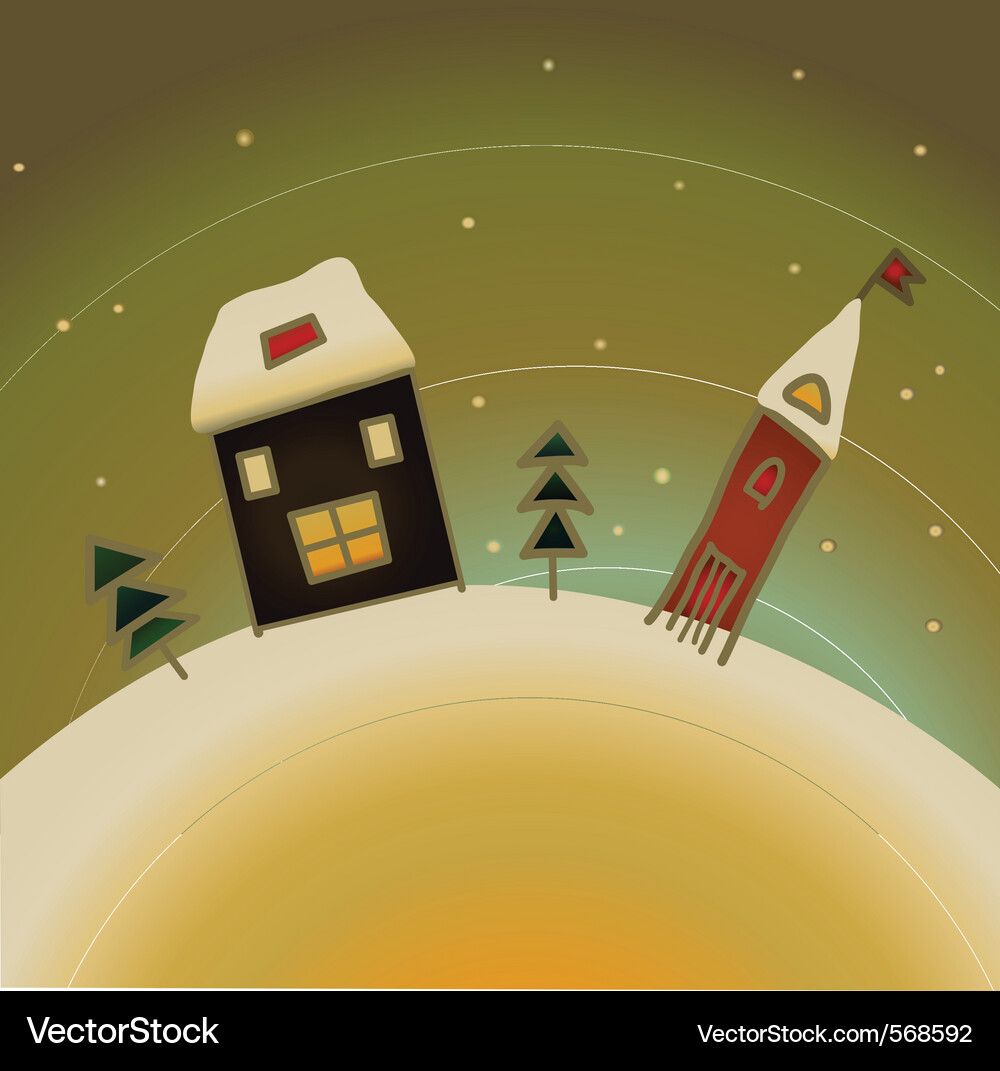 Snow country Royalty Free Vector Image - VectorStock