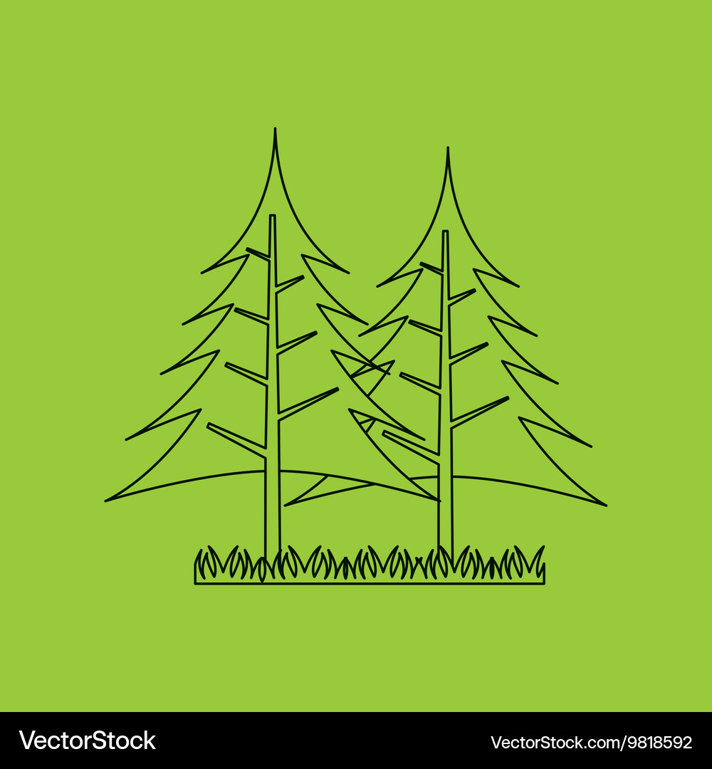 Tree forest nature Royalty Free Vector Image - VectorStock