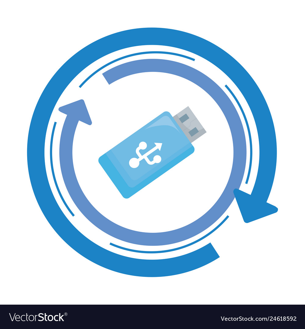 USB Memory Storage with Arrows