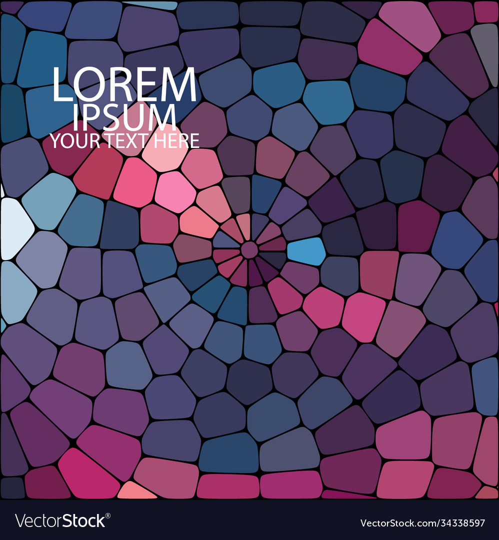 Abstract colorful mosaic round pattern