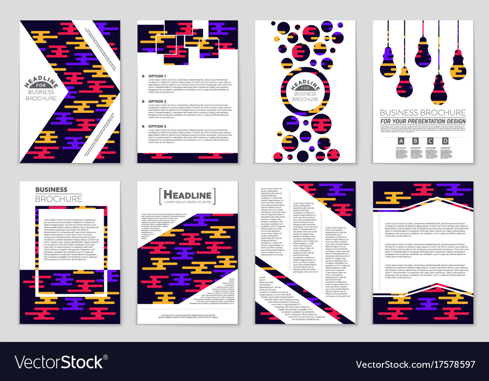 Abstract layout background set for art