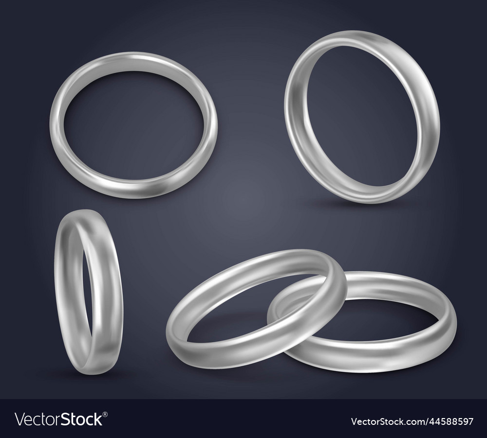 Beautiful wedding rings realistic setset design